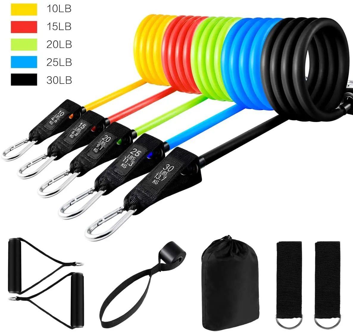 High quality TPE 11pcs exercise elastic pull rope resistance bands set for Gym fitness
High quality TPE 11pcs exercise elastic pull rope resistance bands set for Gym fitness