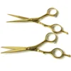 Hot sale 5.5" gold color beauty salon professional barber salon cutting scissors