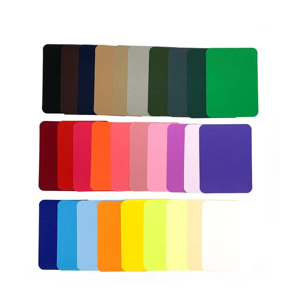 Rectangle various solid colors twill fabric patch to patch repair the hole in the Clothes pants elbow knee patches
Rectangle various solid colors twill fabric patch to patch repair the hole in the Clothes pants elbow knee patches