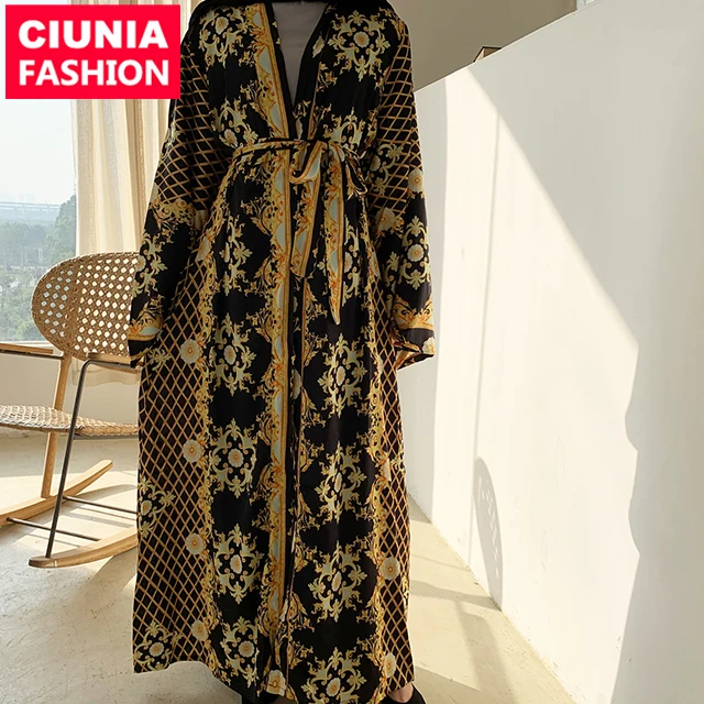 1771#high quality hot sale newest print fabric isamic beautiful modest floral cardigan open abaya kimono for women, Black-yellow
1771#high quality hot sale newest print fabric isamic beautiful modest floral cardigan open abaya kimono for women, Black-yellow