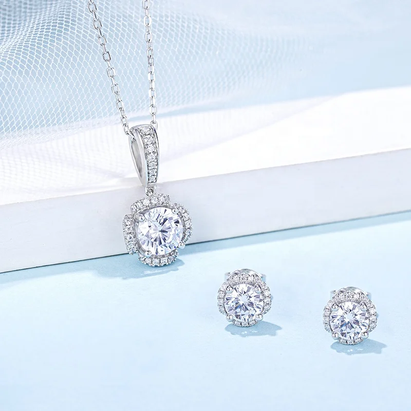 Abiding Moissanite Diamond Engagement Ring Earring Pendant Necklace 925 Sterling Silver Bridal Jewelry Sets For Women Wedding
Abiding Moissanite Diamond Engagement Ring Earring Pendant Necklace 925 Sterling Silver Bridal Jewelry Sets For Women Wedding