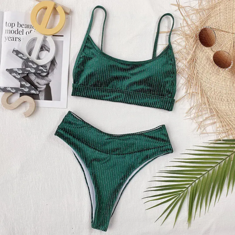 Fashon Women Simple High Waist Two Pieces Plus Size Split Swimsuit Solid Color Sexy Bikini
Fashon Women Simple High Waist Two Pieces Plus Size Split Swimsuit Solid Color Sexy Bikini