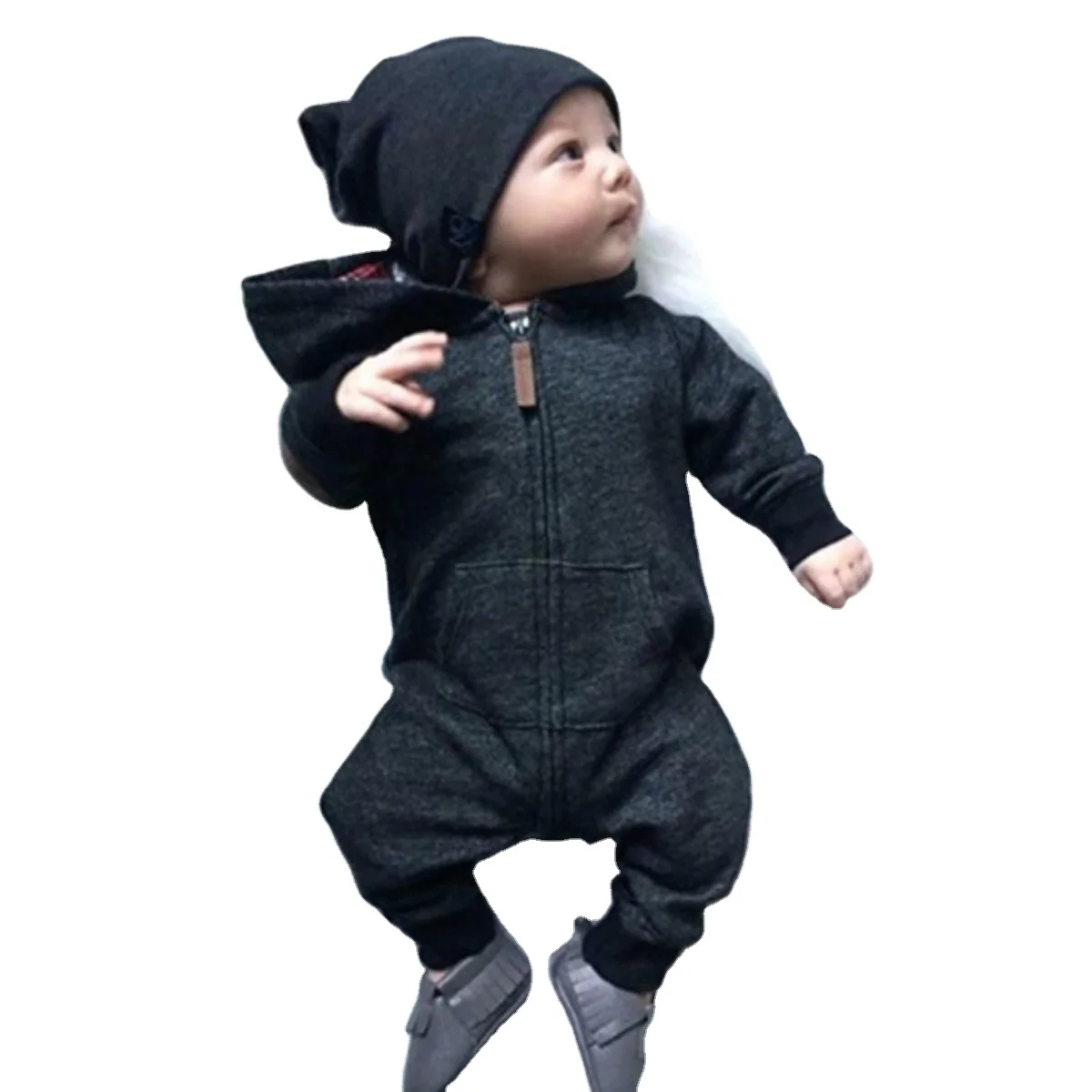 Newborn Baby Boy Hooded Romper Jumpsuits Cotton baby clothes Zipper Bodysuit Outfits baby Romper, Gray
Newborn Baby Boy Hooded Romper Jumpsuits Cotton baby clothes Zipper Bodysuit Outfits baby Romper, Gray
