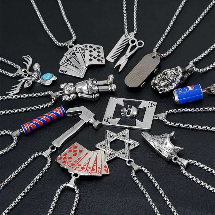 CLARMER Stainless Steel Mens Metal Poker Pendant Necklaces Hip Hop Skateboard Pendant Long Chain Sweater Necklace, As show
CLARMER Stainless Steel Mens Metal Poker Pendant Necklaces Hip Hop Skateboard Pendant Long Chain Sweater Necklace, As show