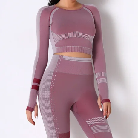 Women gym fitness wear long sleeve activewear two piece yoga workout seamless clothing set
Women gym fitness wear long sleeve activewear two piece yoga workout seamless clothing set