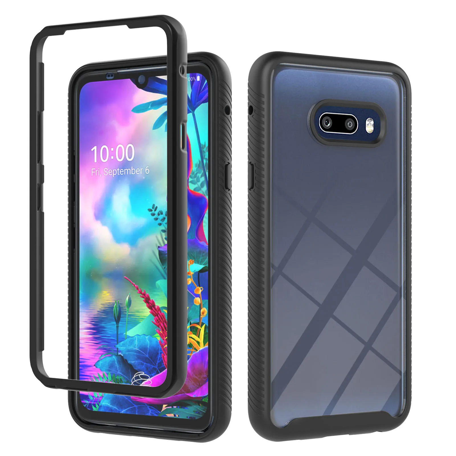 for LG G8x Thin Q TPU two-layer structure cases 360 Full Body Slim Armor Case with Front Frame back cove Protector Cover, Black colors
for LG G8x Thin Q TPU two-layer structure cases 360 Full Body Slim Armor Case with Front Frame back cove Protector Cover, Black colors