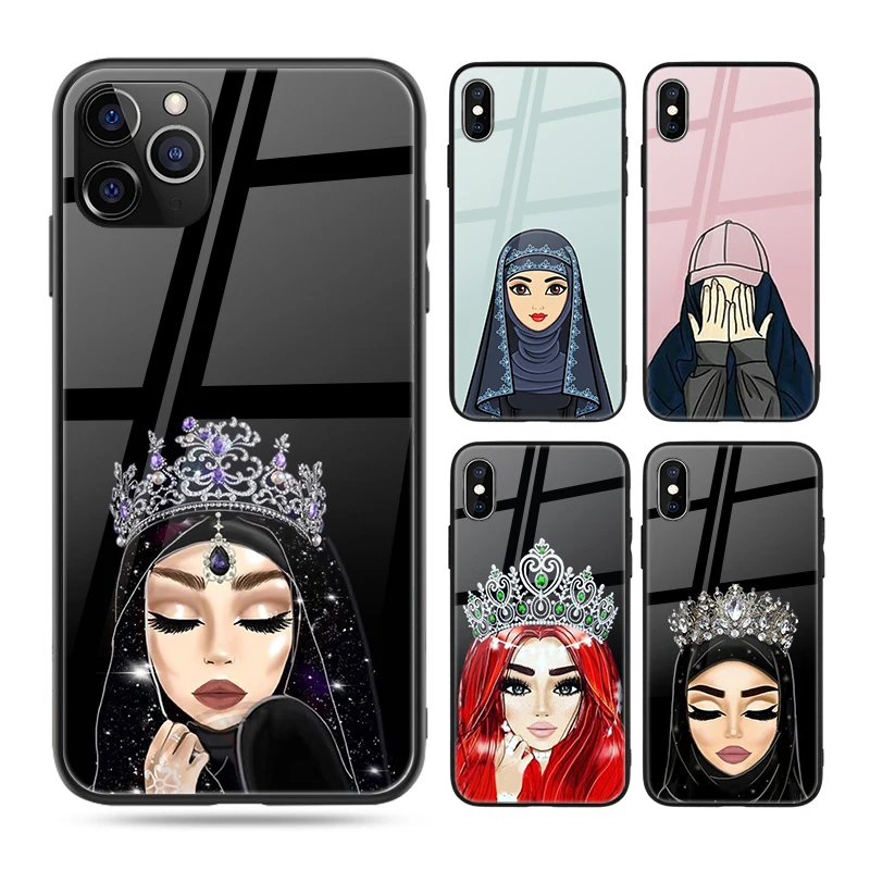 Muslim Islamic Black Girl Glossy Tempered Glass Phone Case for iPhone XS 7/8 11 SE2020 Cover for HUAWEI P20 P40 Casing
Muslim Islamic Black Girl Glossy Tempered Glass Phone Case for iPhone XS 7/8 11 SE2020 Cover for HUAWEI P20 P40 Casing