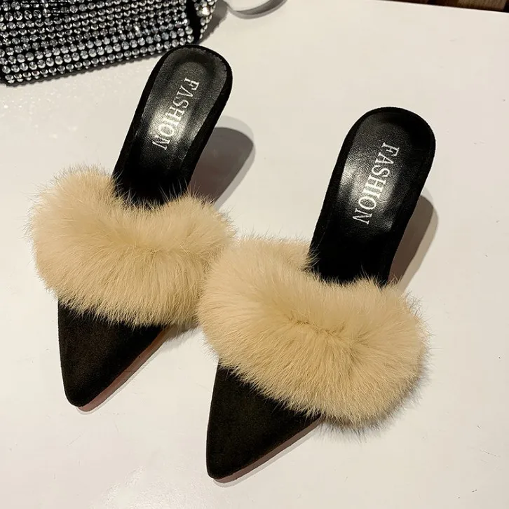 Outdoor Slipper New Winter Velvet Rabbit women's Further slippers Flats casual Shoes Girls Fashionable Mueller Shoes For Women, Black,apricot
Outdoor Slipper New Winter Velvet Rabbit women's Further slippers Flats casual Shoes Girls Fashionable Mueller Shoes For Women, Black,apricot