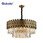 Wholesale modern indoor restaurant decoration luxury iron chain crystal LED chandeliers