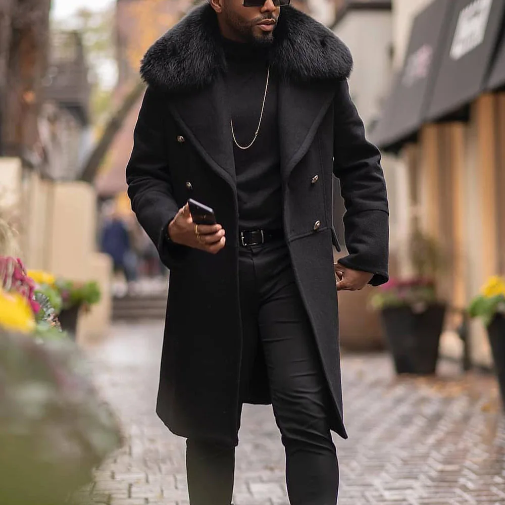 2021 Fashion Men's Woolen Animal Long Wool Collar winter Warm Coat wind proof men's jacket lethar jackets men's, Black
2021 Fashion Men's Woolen Animal Long Wool Collar winter Warm Coat wind proof men's jacket lethar jackets men's, Black