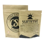 Black Biodegradable Kraft Paper Smell Proof Standup Heat Seal Seed Mylar Bags Custom Printed