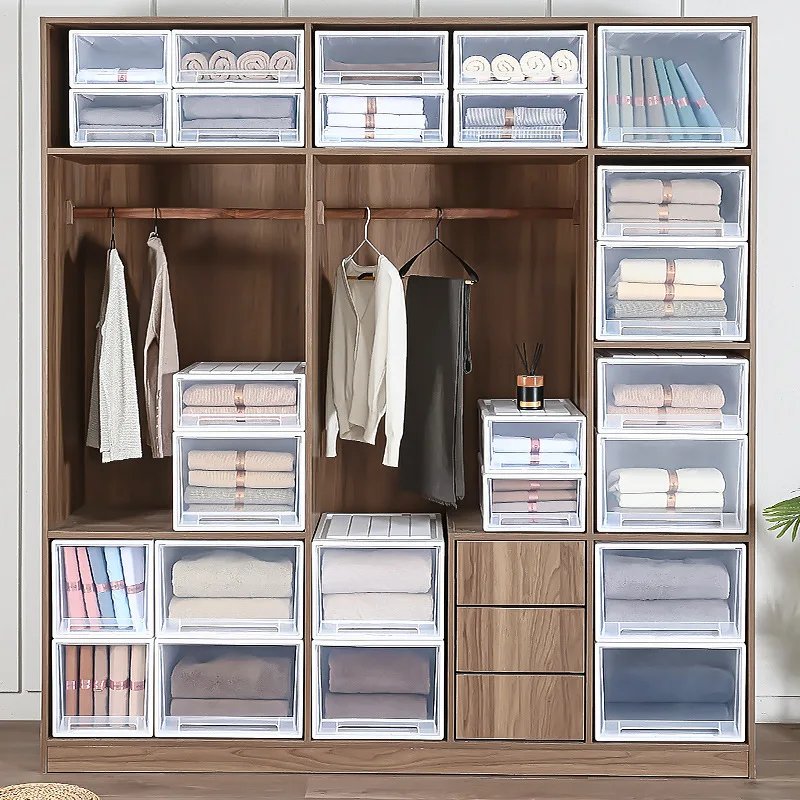 Wholesale Household Clear Stackable Plastic Wardrobe Organizer Minimalist Storage Drawers
Wholesale Household Clear Stackable Plastic Wardrobe Organizer Minimalist Storage Drawers