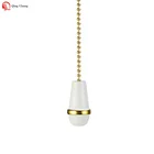 Walnut Natural Wood White Finish With Brass Designed Pull Chain For Lamp Suitable For Hotel