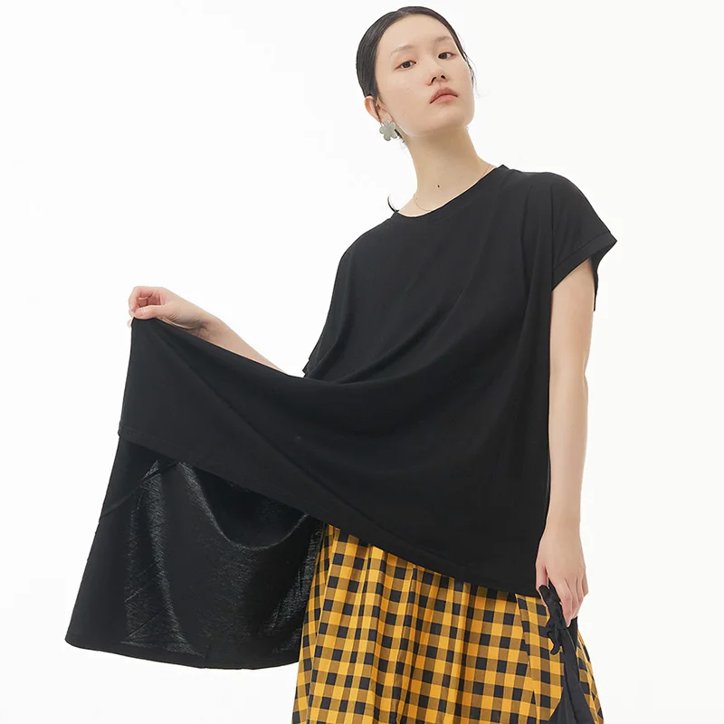 Wholesale Solid Color Knit T-shirt Summer New 2022 Plus Size Women's Short Sleeve T-Shirt Asymmetric Casual Trendy Blouse 81583
Wholesale Solid Color Knit T-shirt Summer New 2022 Plus Size Women's Short Sleeve T-Shirt Asymmetric Casual Trendy Blouse 81583