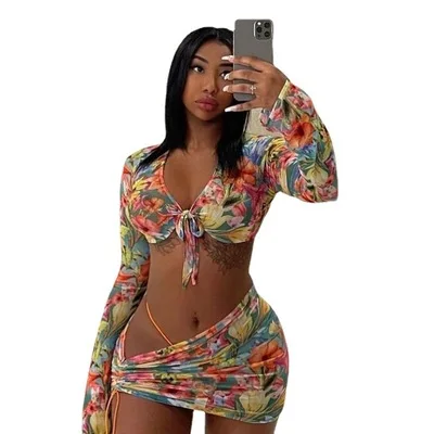 2021 New Summer And Spring Women Floral Print Skirt Set Ladies Irregular Drawstring Mini Dress 2 Piece
2021 New Summer And Spring Women Floral Print Skirt Set Ladies Irregular Drawstring Mini Dress 2 Piece