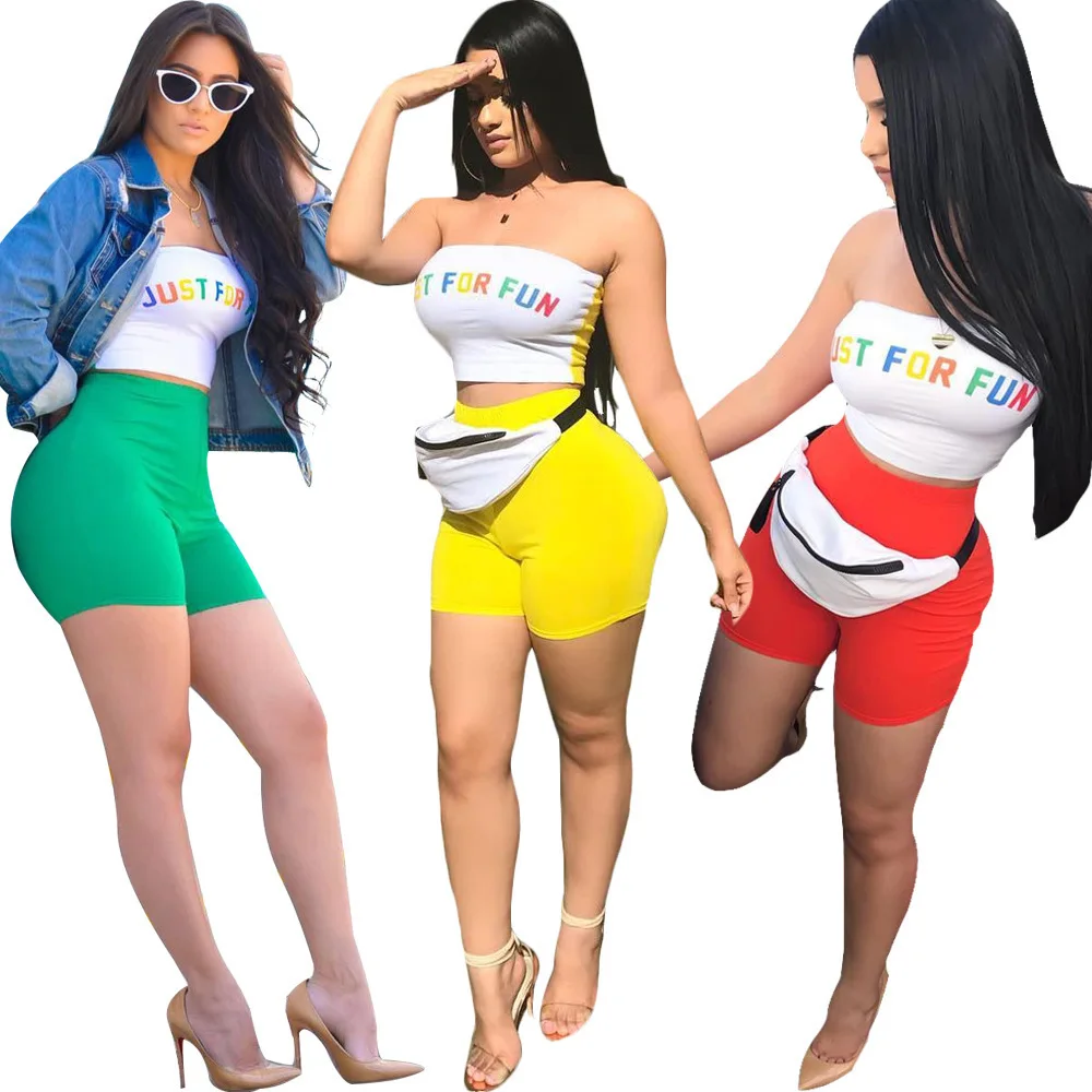 New Fashion Sexy Two Pieces Set Women Clothing Summer Sexy Solid 3 Colors Crop Top and Shorts 2 Piece Set Outfits for Ladies
New Fashion Sexy Two Pieces Set Women Clothing Summer Sexy Solid 3 Colors Crop Top and Shorts 2 Piece Set Outfits for Ladies