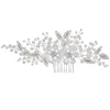 Fashion White Wedding Handmade Headwear For Women Bride Pearl Floral hair Accessories headdress Hairbands Jewelry