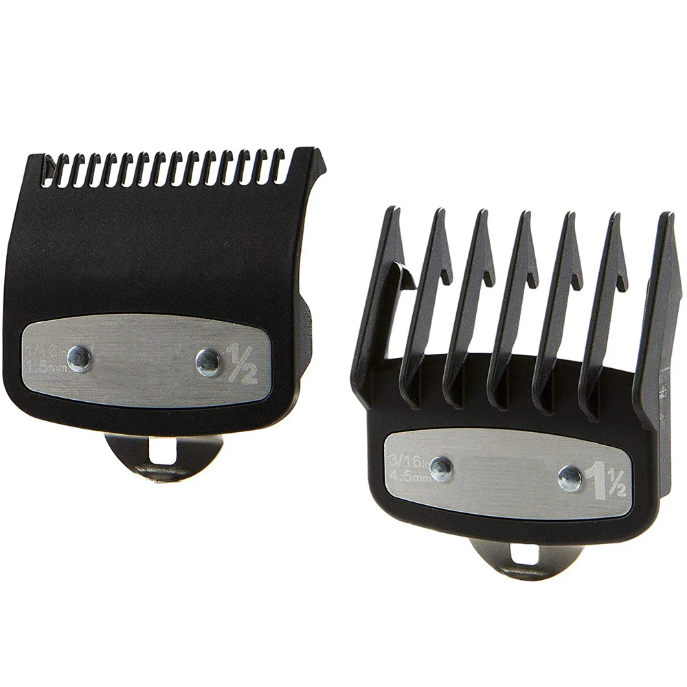 2 pcs clipper Attachment comb Hair cutting clipper two pcs trimmer guard attachment trimmer clipper comb, Black
2 pcs clipper Attachment comb Hair cutting clipper two pcs trimmer guard attachment trimmer clipper comb, Black