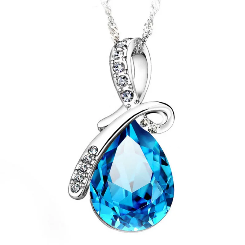 Wholesale Fashion 45 cm 925 Sterling silver Blue Angel tears" Natural crystal Necklace Pendants Jewelry
Wholesale Fashion 45 cm 925 Sterling silver Blue Angel tears" Natural crystal Necklace Pendants Jewelry