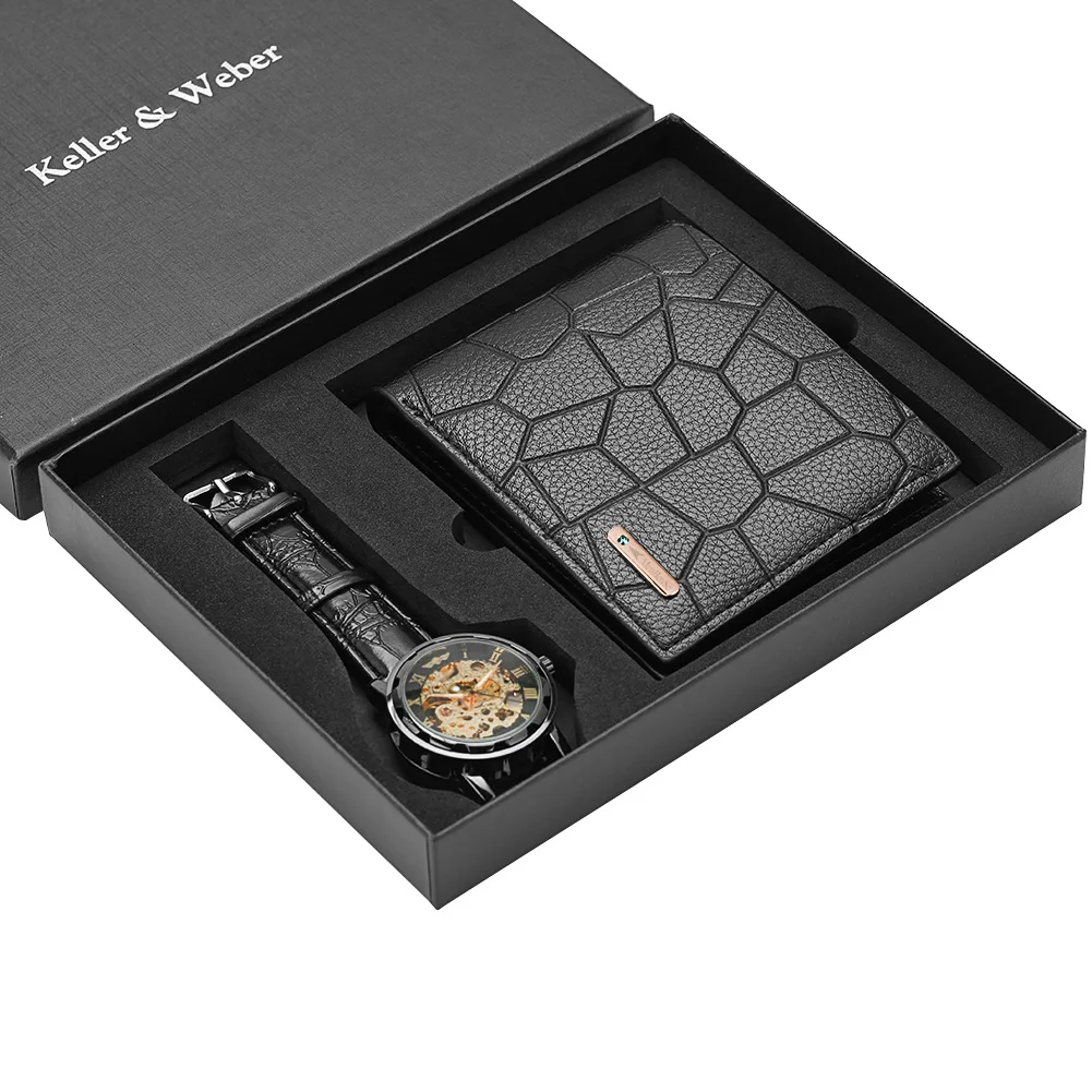 Fashion designs hot gift hollow out delicate leather wallet 2pcs set men quartz mechanical watches
Fashion designs hot gift hollow out delicate leather wallet 2pcs set men quartz mechanical watches