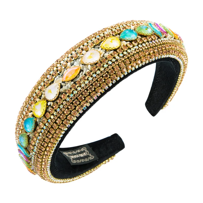 Fashion Baroque Pebbles Hair Accessories Women's Gemstone Hair Band Thickened Sponge Rhinestone Head Hoop
Fashion Baroque Pebbles Hair Accessories Women's Gemstone Hair Band Thickened Sponge Rhinestone Head Hoop