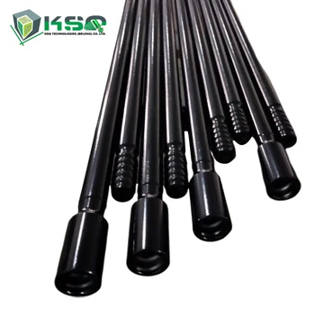 T38 T45 T51 Black Threaded Drill Rod For Tunnel Bench Drilling SGS Certification