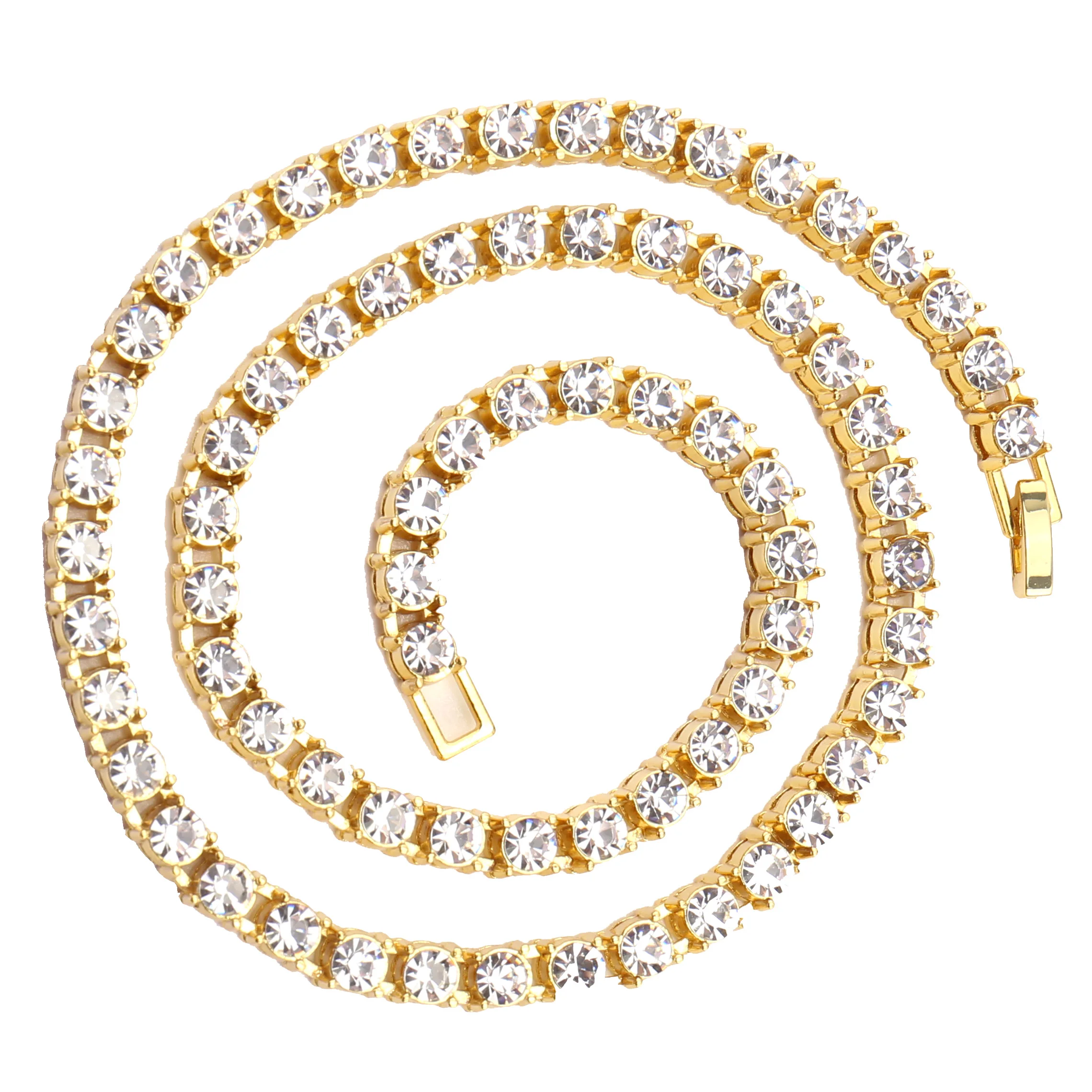 Classic Punk Jewelry Round Cut Diamond Tennis Chain Necklace Hip Hop Iced Out Crystal CZ Tennis Bracelet Necklace
Classic Punk Jewelry Round Cut Diamond Tennis Chain Necklace Hip Hop Iced Out Crystal CZ Tennis Bracelet Necklace