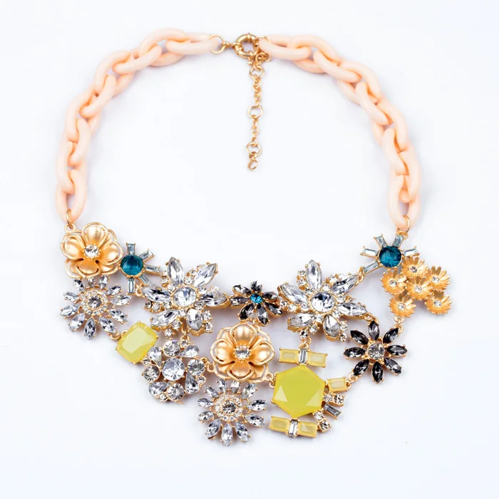xl01432b Fashion Jewelry 2018 Chunky Gold Plated Flower Gemstone Natural Stone Crystal African Bib Necklace Choker Women
xl01432b Fashion Jewelry 2018 Chunky Gold Plated Flower Gemstone Natural Stone Crystal African Bib Necklace Choker Women