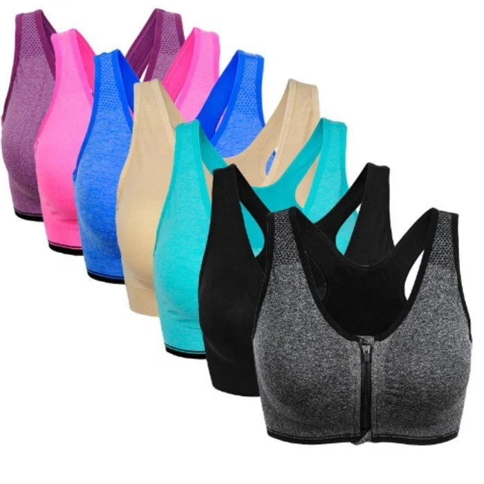 Women Fitness Clothing Plus Size High Impact Gym Tops Sexy Front Zip Sports Bra
Women Fitness Clothing Plus Size High Impact Gym Tops Sexy Front Zip Sports Bra