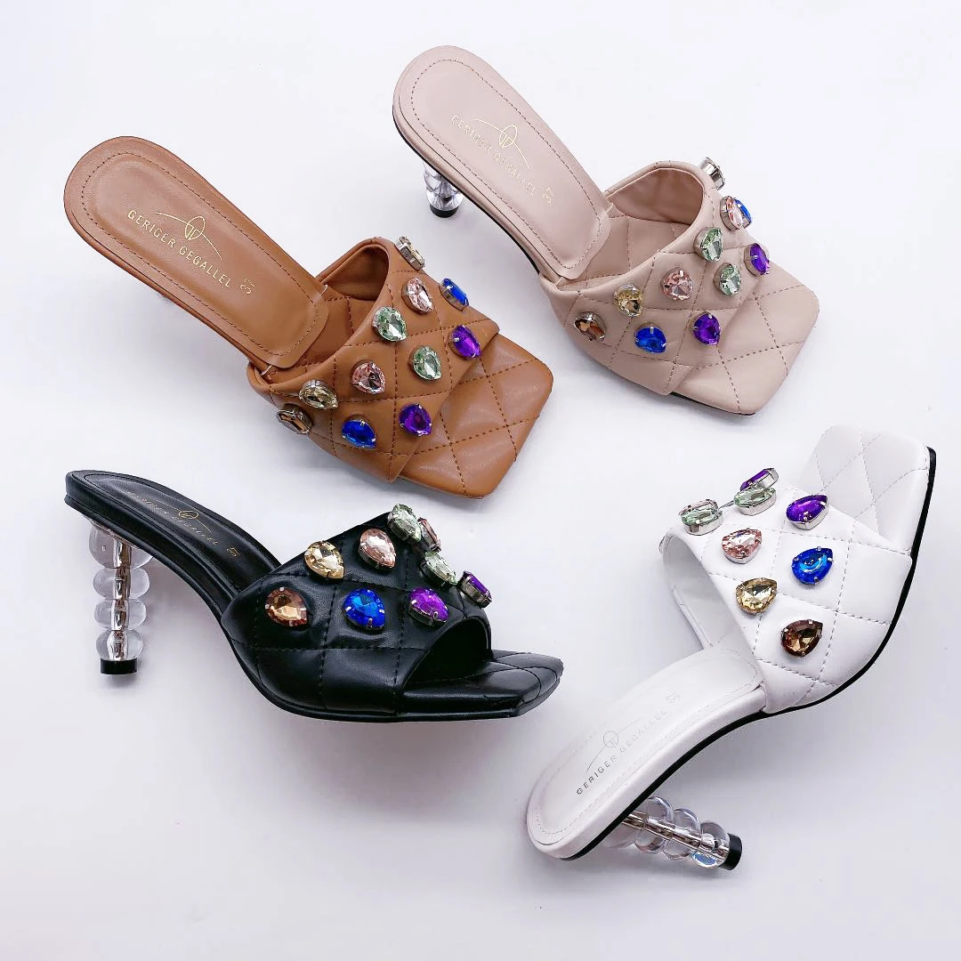 759-3 Jeweled Clear Heels Women Top Brand High Heels Sandals Summer Ladies Clear Heeled Slippers
759-3 Jeweled Clear Heels Women Top Brand High Heels Sandals Summer Ladies Clear Heeled Slippers