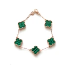 Four leaf clover 18k gold plated 925 sterling silver bracelet jewelry vendors