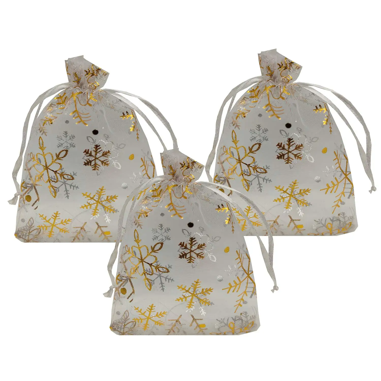 custom jewelry drawstring gift organza storage pouch/christmas