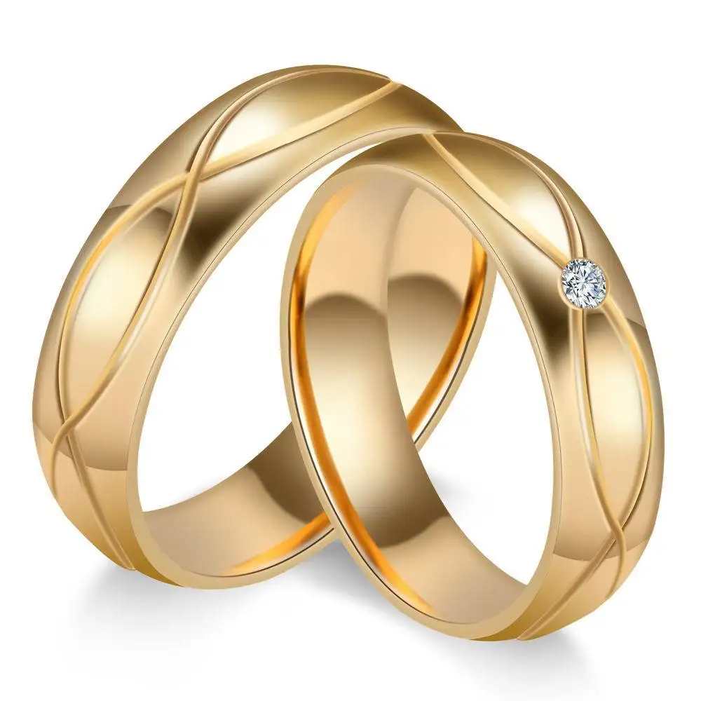 Korean Fashion First Jewelry 18K Gold Diamond Zircon Personality stainless Steel Couple Ring
Korean Fashion First Jewelry 18K Gold Diamond Zircon Personality stainless Steel Couple Ring