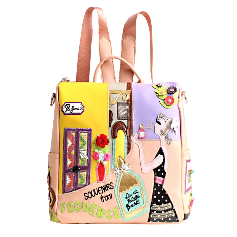 Fashion women PU Leather backpack bag outdoor traveling backpack women and handbags, Black 
Fashion women PU Leather backpack bag outdoor traveling backpack women and handbags, Black