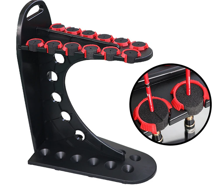 in stock Portable plastic support simple structure fishing rod display rack 12 hole holder stand tools
in stock Portable plastic support simple structure fishing rod display rack 12 hole holder stand tools