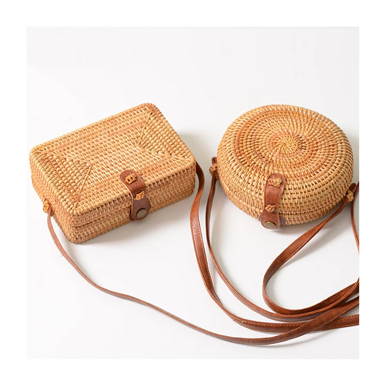 Handmade Rattan Woven Round Women Crossbody Bag Vintage Straw Square Box Messenger Bag Lady Summer Beach Bohemian Shoulder Bags
Handmade Rattan Woven Round Women Crossbody Bag Vintage Straw Square Box Messenger Bag Lady Summer Beach Bohemian Shoulder Bags