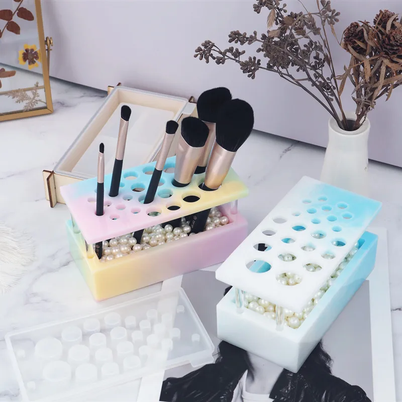 DIY Cosmetics Brushes Storage Mold Crafts Makeup Brush Holder Organizer Resin Mold, Pink
DIY Cosmetics Brushes Storage Mold Crafts Makeup Brush Holder Organizer Resin Mold, Pink