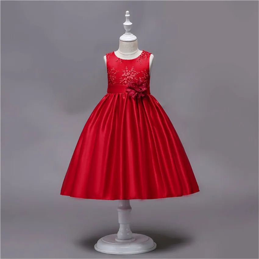 2019 Summer New Satin Princess Dress Children Dress Host Dress Girl Flower Princess Costume, Green/red
2019 Summer New Satin Princess Dress Children Dress Host Dress Girl Flower Princess Costume, Green/red