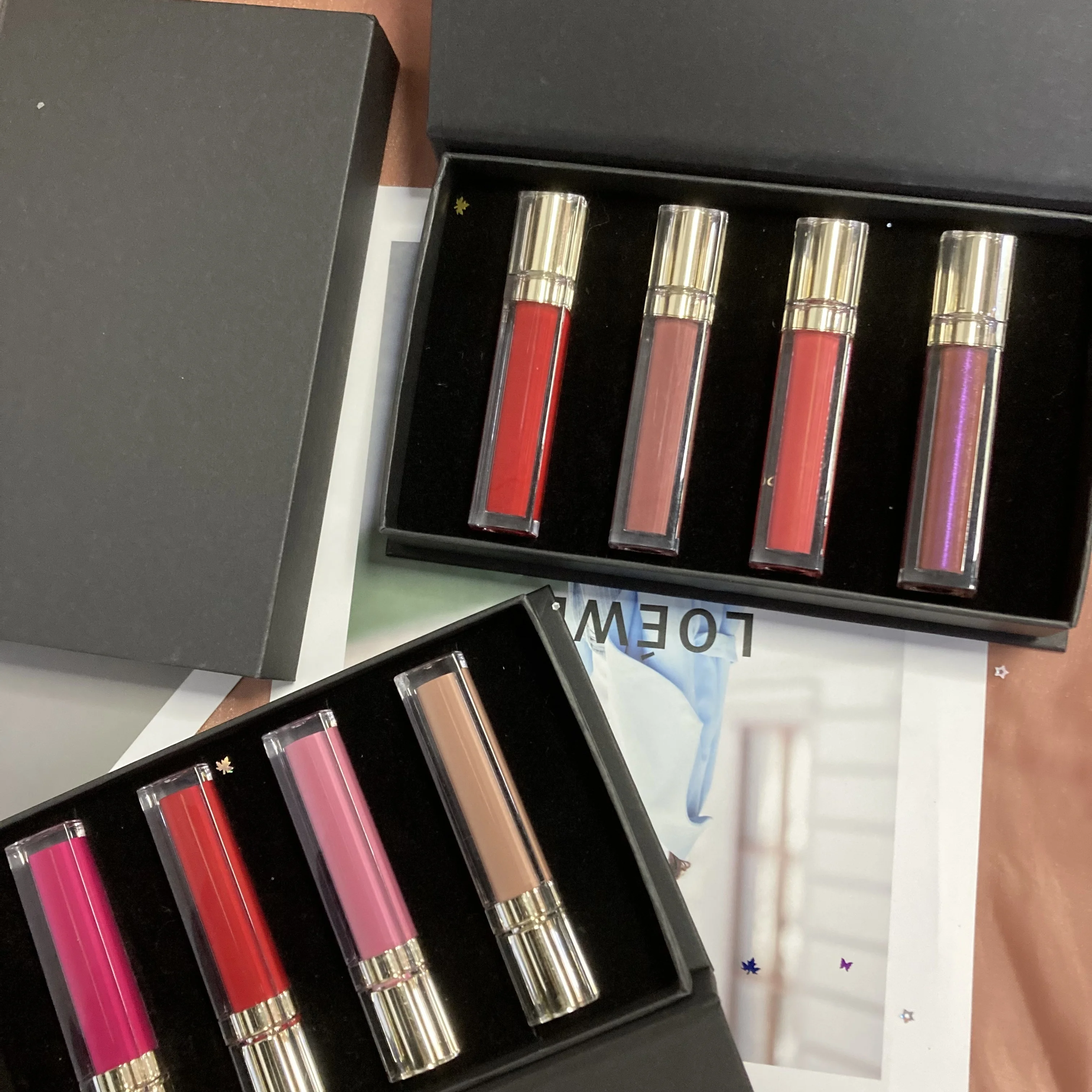 Private Label Custom 4pcs Lip Kits OEM Wholesale Makeup Lipstick Set Waterproof Liquid Matte Lipstick Kit
Private Label Custom 4pcs Lip Kits OEM Wholesale Makeup Lipstick Set Waterproof Liquid Matte Lipstick Kit