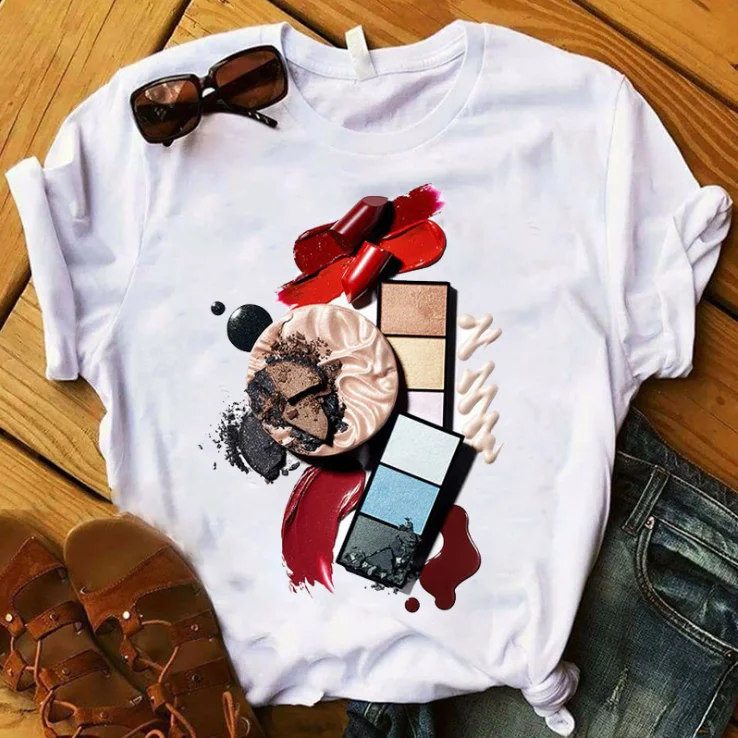 3D Print nail polish t-shirt summer new women's clothing student clothes women's clothing 2021
3D Print nail polish t-shirt summer new women's clothing student clothes women's clothing 2021