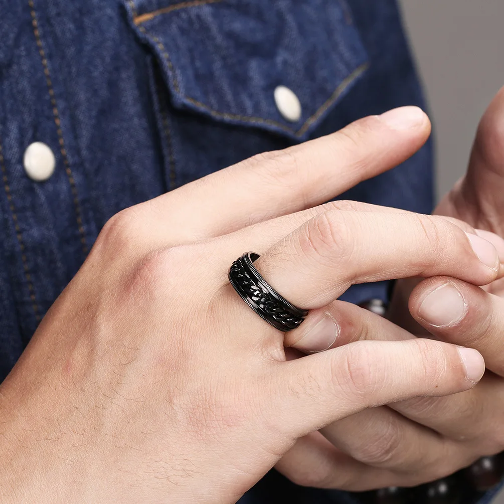 Hot Selling Rotating Chain Link Jewelry Gear Ring Wholesale Stainless Steel Ring For Boys, Steel,rose gold,black
Hot Selling Rotating Chain Link Jewelry Gear Ring Wholesale Stainless Steel Ring For Boys, Steel,rose gold,black