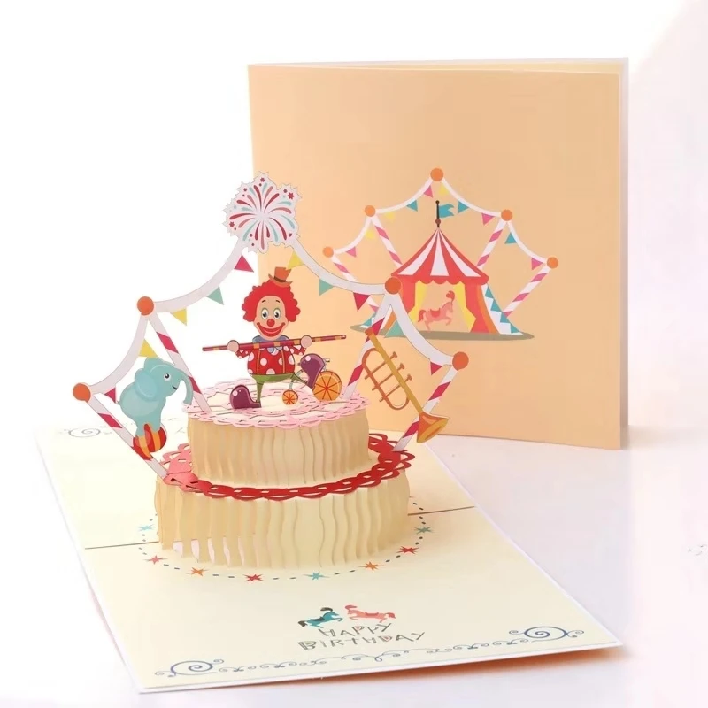 Оптовая продажа с днем рождения Новый год Санта Клаус Снеговик Рождество открытки пакет