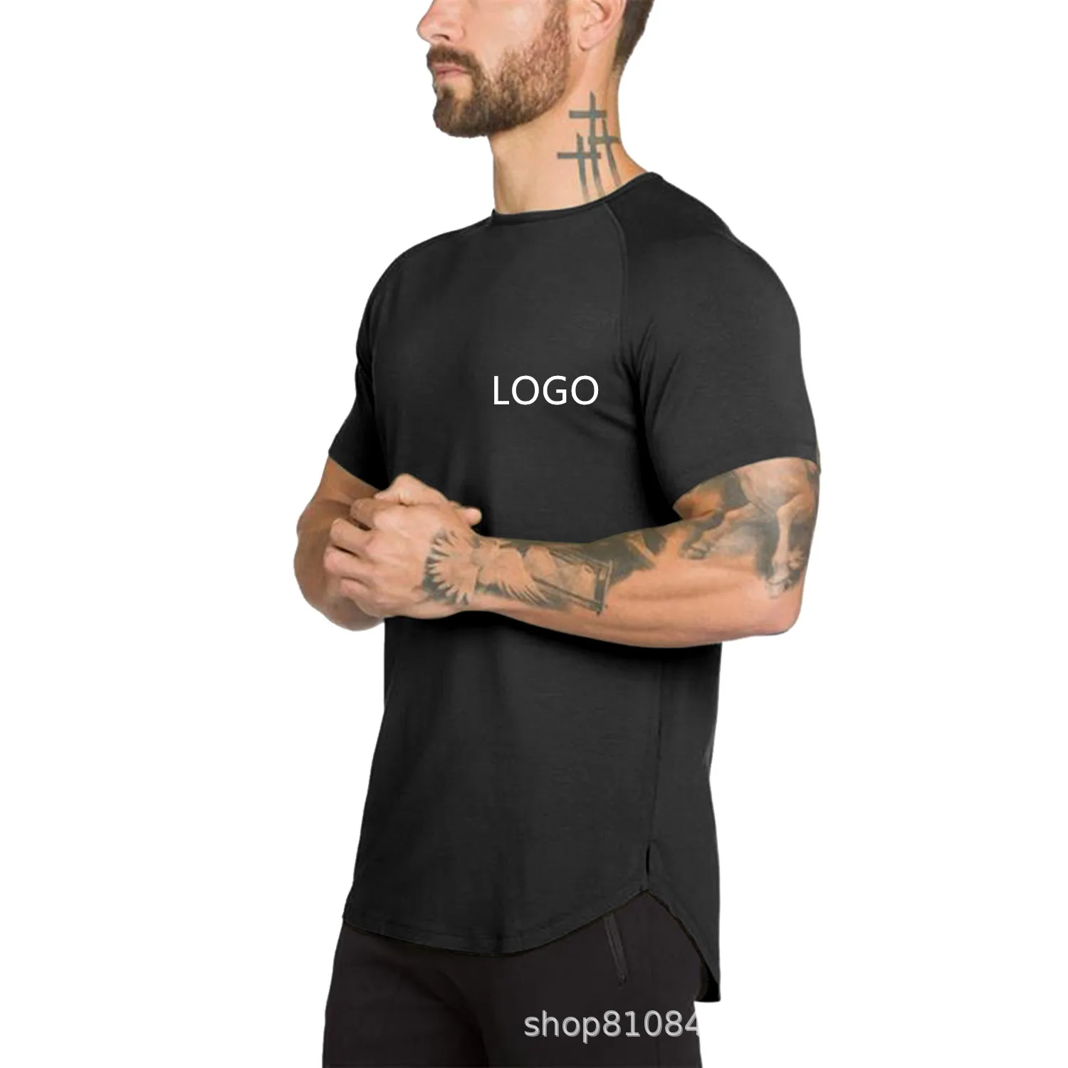 Customized summer solid color casual round neck short sleeve sports gym slim men's T-shirt
Customized summer solid color casual round neck short sleeve sports gym slim men's T-shirt