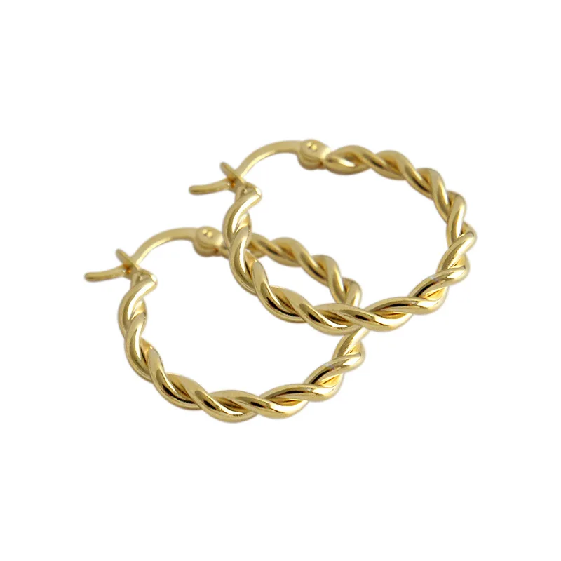 Ins S925 Sterling Silver Jewelry Handmade Twisted Pure Silver Round Circle Hoop Earrings, Picture shows/custom color
Ins S925 Sterling Silver Jewelry Handmade Twisted Pure Silver Round Circle Hoop Earrings, Picture shows/custom color