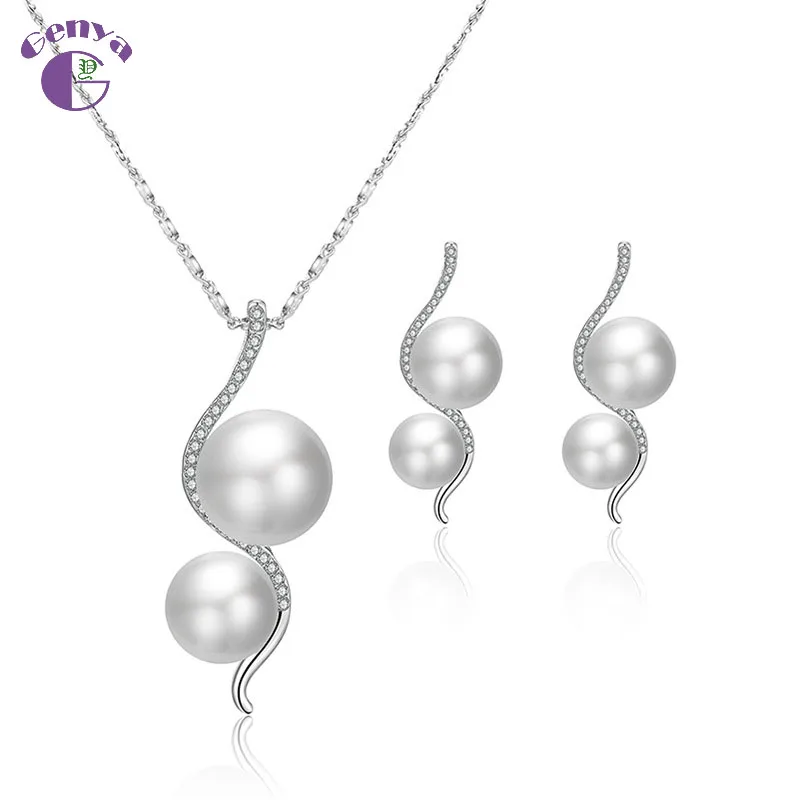 Genya Hot style studded and diamond highlighted pearl necklace earring set bride earring set ornament, As picture
Genya Hot style studded and diamond highlighted pearl necklace earring set bride earring set ornament, As picture