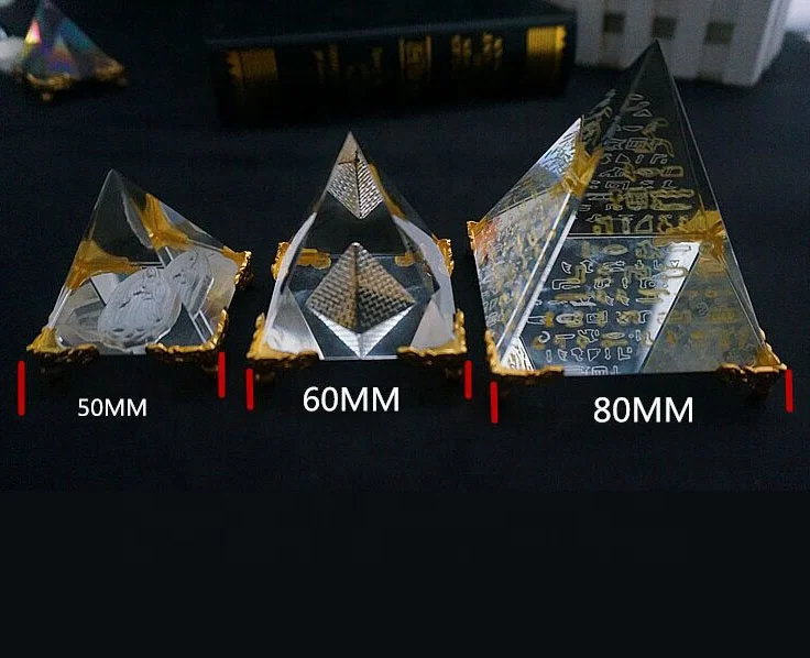 Feng Shui Egypt Egyptian Crystal Clear Pyramid MH-F0527