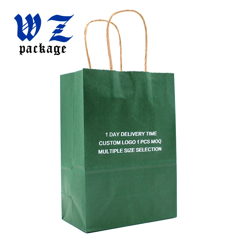 logo recycled food gift shopping brown craft kraft paper bag