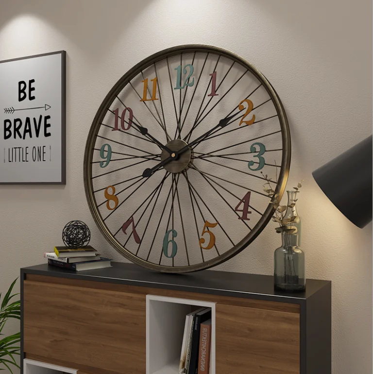 23.6inch Colorful Wall Watch Simple Bicycle Wheel Shape Steel Iron Art Wall Clock Hanging Wall Clock Decor
23.6inch Colorful Wall Watch Simple Bicycle Wheel Shape Steel Iron Art Wall Clock Hanging Wall Clock Decor