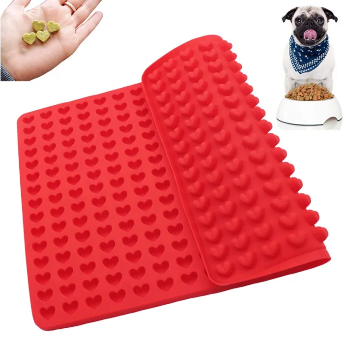 255 Cavities Small Pet Snack Baking Pan Mini Heart Shaped Silicone Mold for Draining Baking Biscuit Cake Decoration, Red, purple, blue, pink, orange
255 Cavities Small Pet Snack Baking Pan Mini Heart Shaped Silicone Mold for Draining Baking Biscuit Cake Decoration, Red, purple, blue, pink, orange
