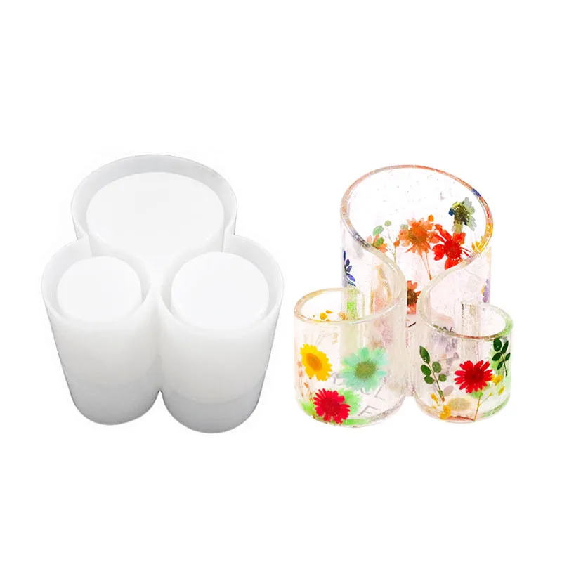 1115 Silicone three-in-one cosmetic storage box pen holder silicone mold DIY crystal epoxy resin mold, Transparent
1115 Silicone three-in-one cosmetic storage box pen holder silicone mold DIY crystal epoxy resin mold, Transparent